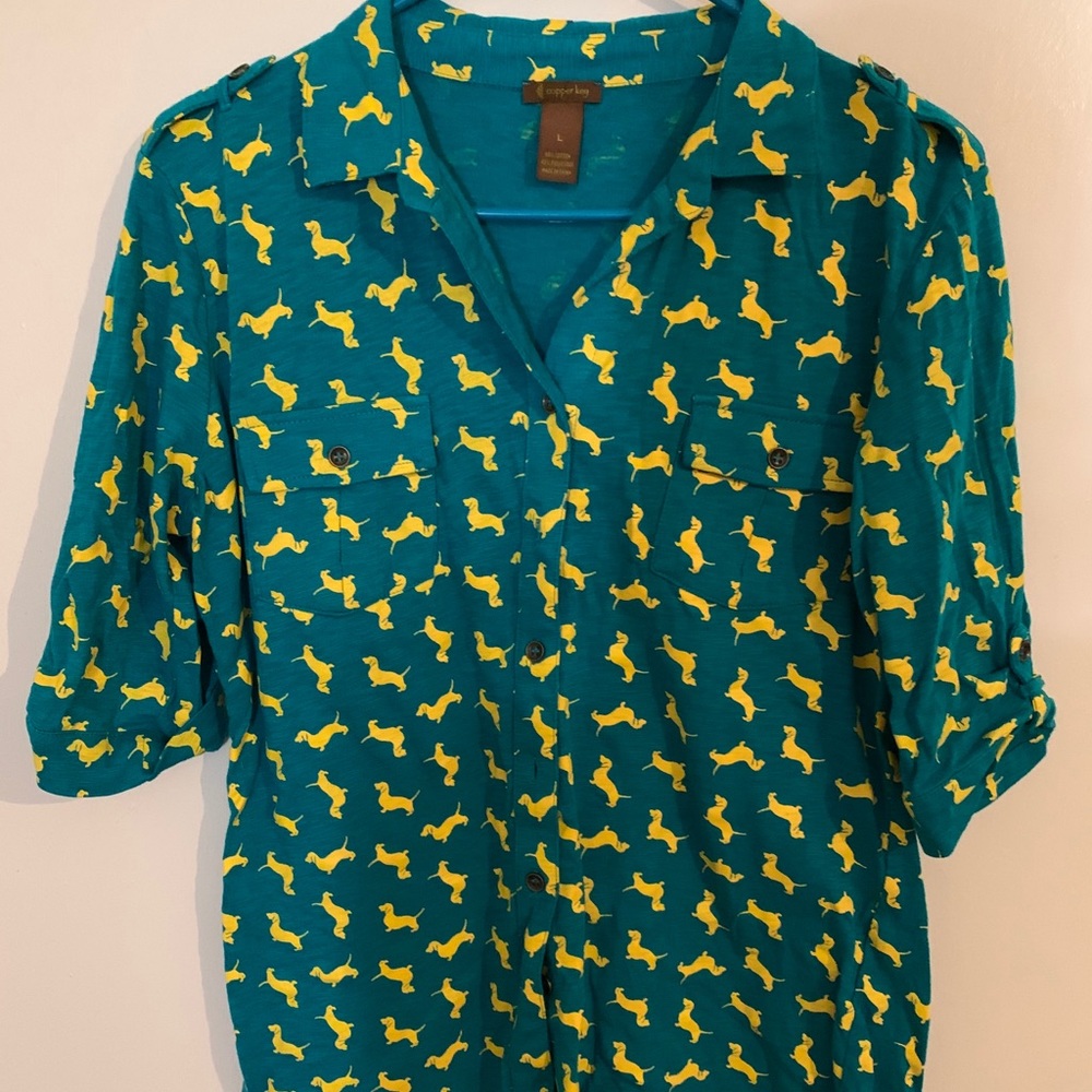Copper Key Fun Button Up